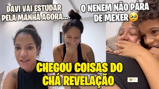 BIA CHAGAS NENÉM NÃO PÁRA DE MEXER NA BARRIGA🥹 BIA MOSTRA O QUE CHEGOU PRO CHÁ [upl. by Joshia993]