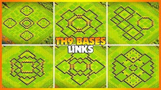 Best TH9 WarTrophyFarming Base Links  New Town Hall 9 Base Designs  Clash Of Clans [upl. by Ainslee]