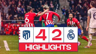 HIGHLIGHTS  ATLÉTICO DE MADRID 42 REAL MADRID  COPA DEL REY [upl. by Tekcirc]