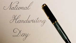 National Handwriting Day Calligraphy [upl. by Pooley669]