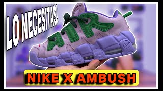 Los unicos UPTEMPO que NECESITAS🔥  NIKE air more UPTEMPO AMBUSH review and on feet en español [upl. by Yrrehs470]