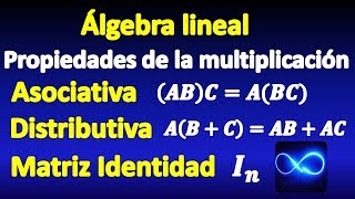 09 Propiedades de la multiplicación de matrices [upl. by Honebein737]