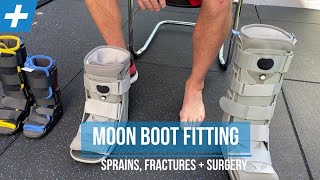 How to Fit a Walker Moon Boot Correctly  Tim Keeley  Physio REHAB [upl. by Ainafetse]