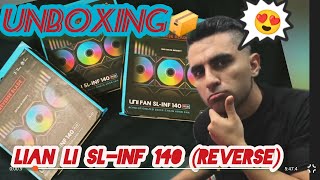 unboxing lian li slinf 140 reverse fansuntiktok gaming pcbuild fan lianli streamer اكسبلور [upl. by Ahsenra]