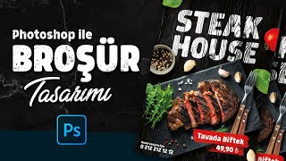 Adobe Photoshop ile Sıfırdan Broşür Flyer Tasarımı [upl. by Wanfried377]