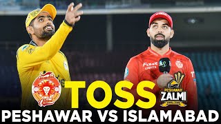 PSL 9  Toss  Peshawar Zalmi vs Islamabad United  Match 33  M2A1A [upl. by Nnylrahc140]