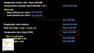 Cara menghitung PPH 21 [upl. by Eigram194]