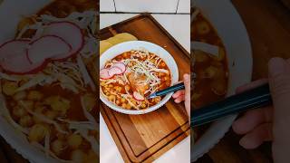 HOW TO Make The BEST POZOLE ROJO DE CHICKEN 🔥 pozole chicken dinner cooking food shorts fyp [upl. by Oberheim]