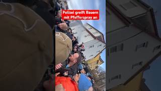 Politischer Aschermittwoch der Grünen in Biberach🚨🚜 demo traktor biberach pfefferspray [upl. by Langille]