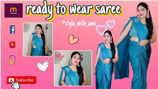 🌼ready to wear saree from meesho 🌼 readytowear youtubeshorts meesho saree trending [upl. by Weintrob]