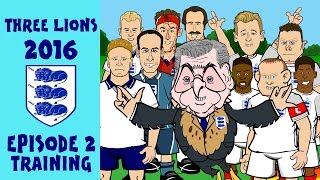 442oons England Euro 2016 Squad Train with Legends Gazza Shearer and Beckham [upl. by Akimik]