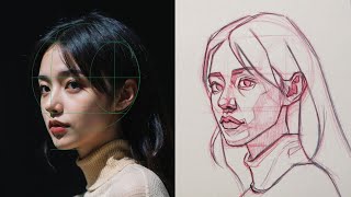 A simple process for drawing the head  Loomis Method [upl. by Consalve935]