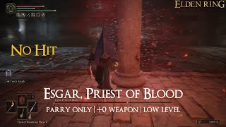 Elden Ring  Esgar Priest of Blood No hit  Parry only  0 weapon [upl. by Ynabe]