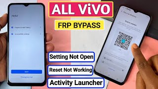 ViVO FRP 2025 Setting Not Open✌️All Vivo Frp Bypass Android 121314  Activity Launcher Setup Fail [upl. by Renruojos]