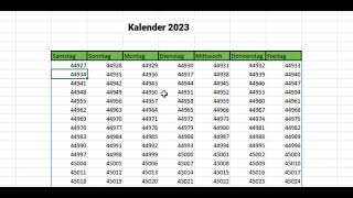 Einfachen Kalender für das neue Jahr erstellen  Tutorial Excel [upl. by Elin729]