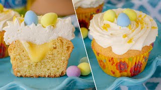 How to make perfect VANILLA CUPCAKES with lemon curd filling  soft and delicious cupcakes recipe [upl. by Ellerehs]