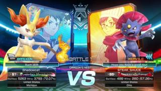 Pokken Tournament Friendlies  Shadowcat Braixen Vs IDontEvenKnow Weavile [upl. by Enavi]