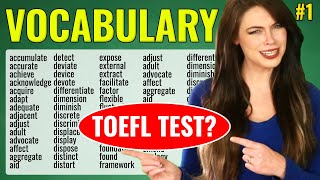 86 MUST HAVE Words for the TOEFL Tests  Lesson 1 🇺🇸🇬🇧 [upl. by Tiras]