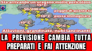 METEO ITALIA LA PREVISIONE CAMBIA TUTTA PREPARATI E FAI ATTENZIONE SEGNATE LE DATE IN ROSSO SCURO [upl. by Hujsak]