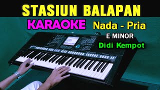 STASIUN BALAPAN  Didi Kempot  KARAOKE Nada Pria [upl. by Nihahs]