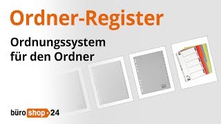 Register Mehr Ordnung im Ordner [upl. by Addy]