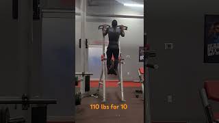 110 pound weightedpullups for 10 reps 3x10 [upl. by Niobe]