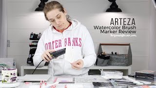 Arteza Watercolor Brush Marker Review [upl. by Hayyifas]