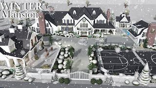 Winter Mega Mansion Bloxburg Speedbuild [upl. by Scoles842]