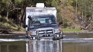 TOYOTA LANDCRUISER LC70 DUAL CAB  TOWING KEDRON Caravan [upl. by Galligan]