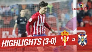 Resumen de Sporting de Gijón vs CD Tenerife 30 [upl. by Assirialc]