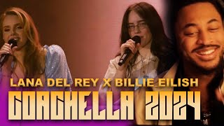 LEGENDARY  Lana Del Rey x Billie Eilish  Ocean EyesVideo Games  Coachella REACTION [upl. by Solracsiul]