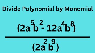 Divide Polynomial by Monomial Algebra [upl. by Aihsinyt]