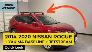 20142020 Nissan Rogue with Yakima BaseLine  JetStream Roof Rack Crossbars [upl. by Esau333]