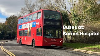 Buses at Barnet Hospital [upl. by Geoffrey]