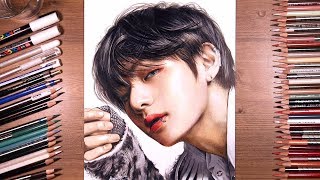 Drawing BTS V Taehyung 뷔  drawholic [upl. by Egiap446]