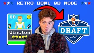 Getting DRAFTED in RETRO BOWL QB MODE  Giveaway WINNER [upl. by Dolores]