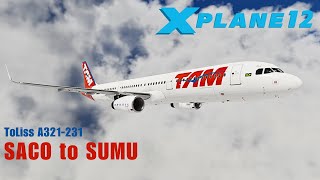 XPlane 1210  ToLiss A321  SACO to SUMU then LCLK to LLBG [upl. by Rayburn]