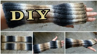 Einfache Armstulpen  Handstulpen stricken • DIY  Julebuergerfee [upl. by Leahcimal]