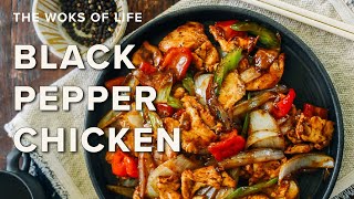 Black Pepper Chicken  Easy crunchy peppery  The Woks of Life [upl. by Ennayllek]