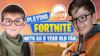 Playing FORTNITE with an 8YEAROLD FAN [upl. by Pence729]