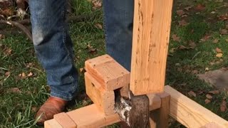 How to chop kindling with a home made kindling splitter [upl. by Kerrie]