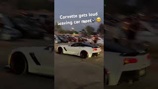 Corvette gets loud leaving car meet🔊 corvette chevy corvettec7 carlover sportscar cars short [upl. by Allister]