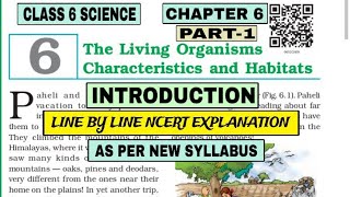 CLASS 6 SCIENCE CHAPTER  THE LIVING ORGANISMS CHARACTERISTICS AND HABITAT  INTRODUCTION ENB [upl. by Reiche]