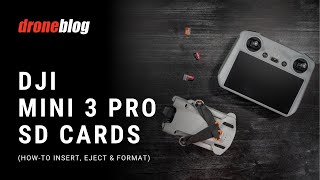 DJI Mini 3Mini 3 Pro SD Cards How to Insert Eject and Format [upl. by Grim]