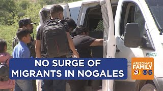 Officials not seeing large amount of immigrants crossing in Nogales [upl. by Dorraj486]