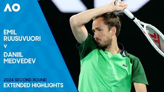 Emil Ruusuvuori v Daniil Medvedev Extended Highlights  Australian Open 2024 Second Round [upl. by Maharba]