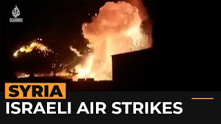 Israel blamed for air strikes in Syria dozens reported dead  AJ shorts [upl. by Eiruam]