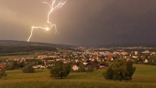 1 September 2024  Gewitter Schälchlihoger Urdorf  1958  2223 Uhr [upl. by Anaehr134]