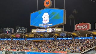 Gura Sings quotTake Me Out To The Ball Gamequot at Dodger Stadium Hololive [upl. by Giltzow43]