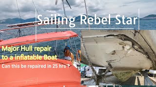 How to do a hull and inflatable tube repair [upl. by Aidroc]